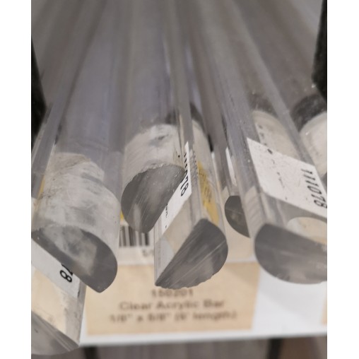 Acrylic Half Round Rod 1/2 inch