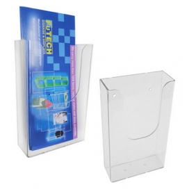 Tri-Fold Brochure Holder Wall Mount 4"wide x 8 1/2" high