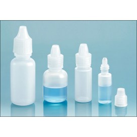 10cc Natural LDPE Bottles w/ Dropper Tip Inserts and Ribbed Caps