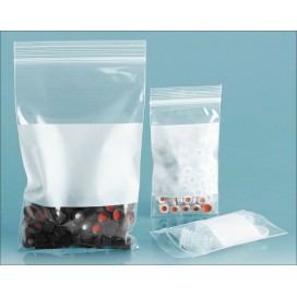 Zip Lock  with Write-On Stripe Various Sizes