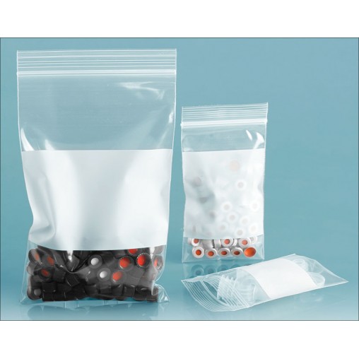 Zip Lock with Write-On Stripe Various Sizes Zip Lock with Write-On Stripe Various Sizes