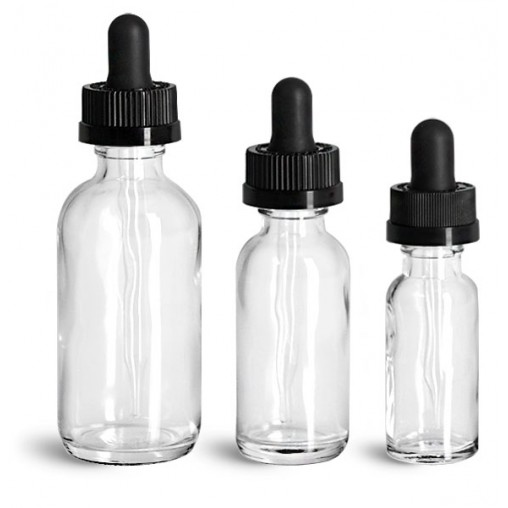1/2 oz Glass Bottles w/ Black Child Resistant Glass Droppers 1/2 oz Glass Bottles w/ Black Child Resistant Glass Droppers