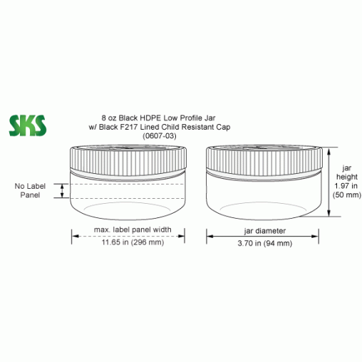 8oz Black PET Straight Sided Jars w/ Lined Child Resistant Caps 8oz Black PET Straight Sided Jars w/ Lined Child Resistant Caps