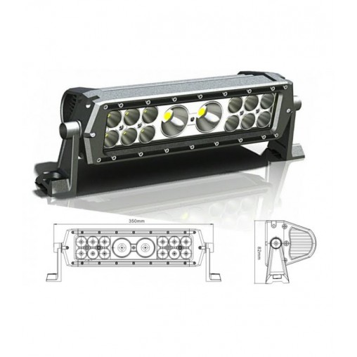 Slick 56W Light Bar with Spot & Flood Combo 10" Wide Slick 56W Light Bar with Spot & Flood Combo 10" Wide