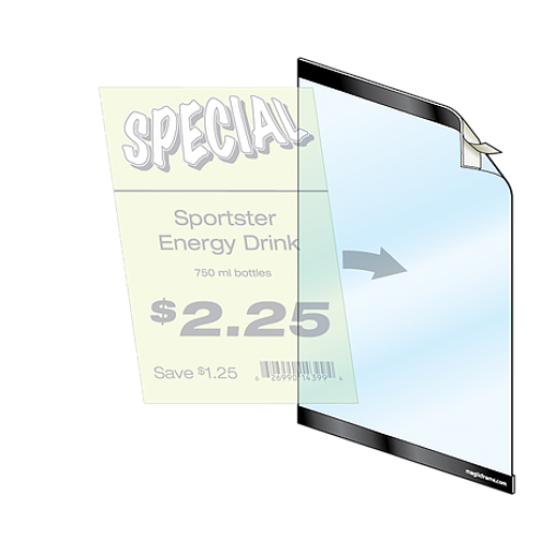 Magik Frame Reusable Sign Holder 8 1/2" wide x 5 1/2" high (5 pack) Magik Frame Reusable Sign Holder 8 1/2" wide x 5 1/2" high (5 pack)