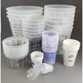 Mixing Containers Plastic Graduated