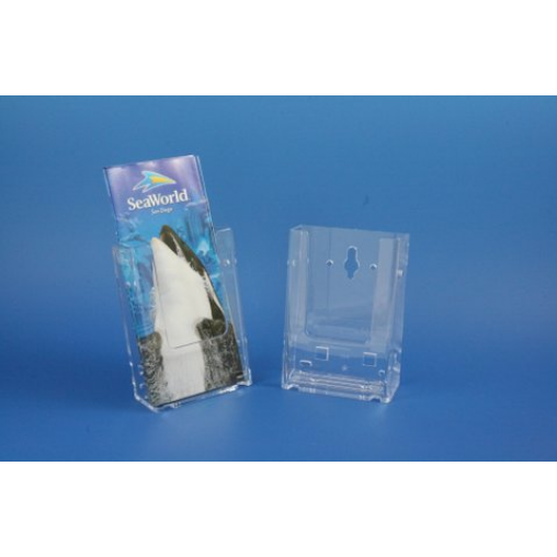 Wall Mount Single Tri-Fold Brochure Holder 4 1/2" wide x 6 1/2" high
