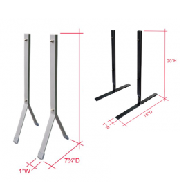 Metal Support Legs for Sneeze Guards Metal Support Legs for Sneeze Guards