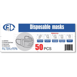 Disposable Face Masks 50 pkg