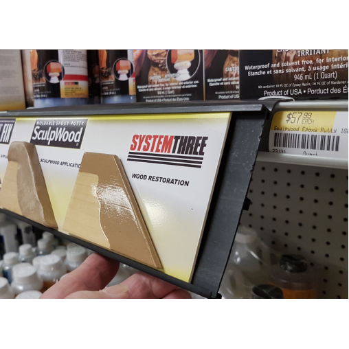 PVC Shelf Talker Backer PVC Shelf Talker Backer