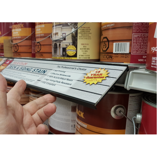 PVC Shelf Talker Backer PVC Shelf Talker Backer