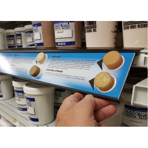 PVC Shelf Talker Backer PVC Shelf Talker Backer