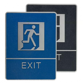 Exit Sign - Braille 6"W x 8"H