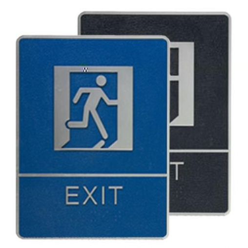 Exit Sign - Braille 6"W x 8"H
