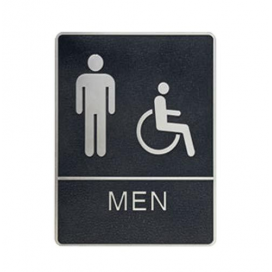 ADA Men's Washroom 6"W x 8"H