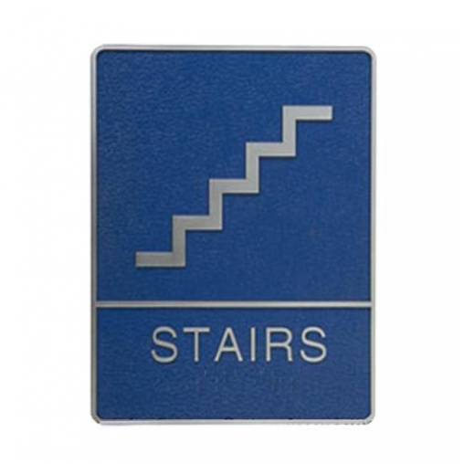 Stairs Sign - Braille 6"W x 8"H