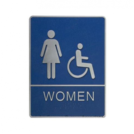 ADA Women's Washroom 6"W x 8"H