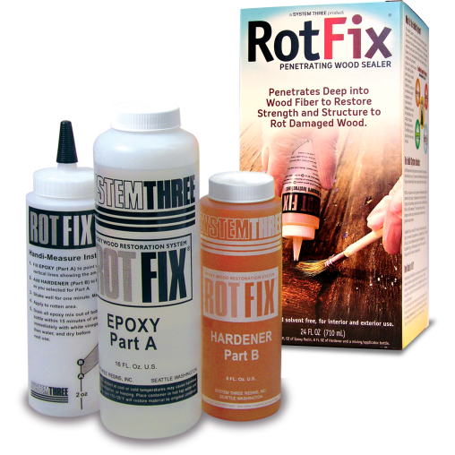 System Three Rot Fix - Wood Restoration 1.5 pint Kit System Three Rot Fix - Wood Restoration 1.5 pint Kit