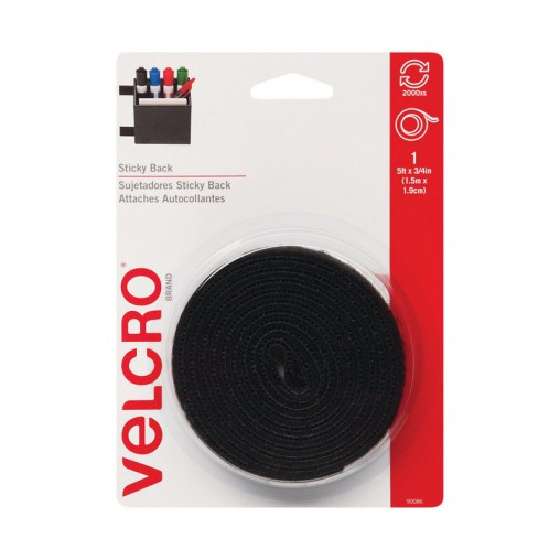Velcro Hook & Loop Sticky Back 5ft x 3/4in Velcro Hook & Loop Sticky Back 5ft x 3/4in