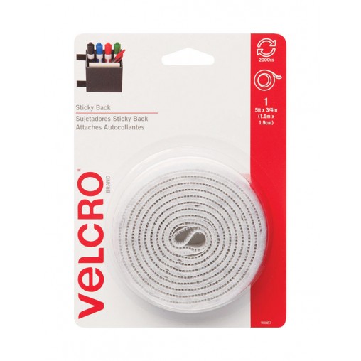 Velcro Hook & Loop Sticky Back 5ft x 3/4in Velcro Hook & Loop Sticky Back 5ft x 3/4in
