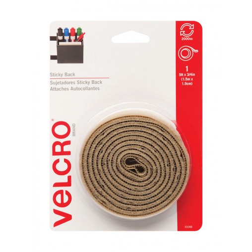 Velcro Hook & Loop Sticky Back 5ft x 3/4in Velcro Hook & Loop Sticky Back 5ft x 3/4in