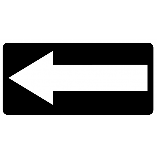 Reversable Arrow Sign 24"W x 12"H
