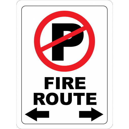 Fire Route Sign 12"W x 18"H