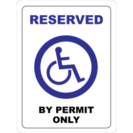 Handicap Parking Sign 12"W x 18"H Handicap Parking Sign 12"W x 18"H
