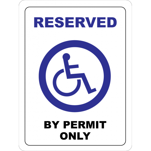 Handicap Parking Sign 12"W x 18"H