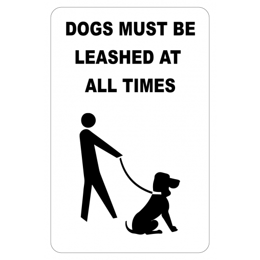 Dogs on Leash Sign 12"W x 18"H