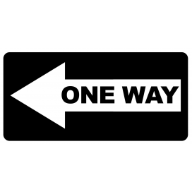 One Way Left 24"W x 12"H One Way Left 24"W x 12"H