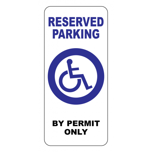 Handicap Pole Sign 9"W x 16"H