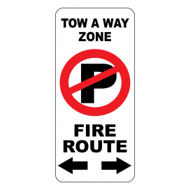 Fire Route Pole Sign 9"W x 16"H Fire Route Pole Sign 9"W x 16"H